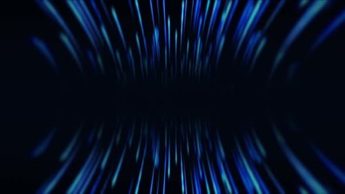 Futuristic Abstract Blue Light Tunnel Motion Background