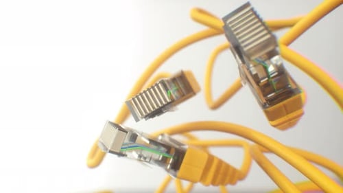 Animated Ethernet Cables for Data and Network Connections