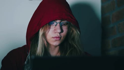 Young Girl Studies On Computer And Surfs The Internet 3