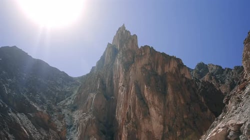 Jagged Rock Summit in Clear Sky