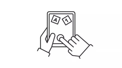 Animierte Gamification des Icons der Bildungslinie