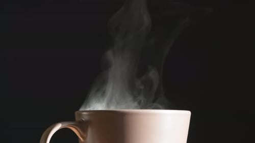 Aromatic Steam Over Coffee Mug