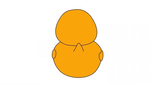 Animated Rubber Duck Rotating Loop Illustration