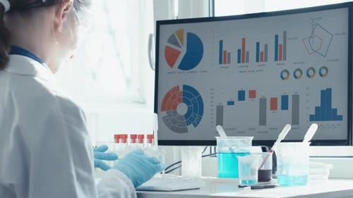 In a Modern Lab a Skilled Scientist Analyzes Complex Data Driving Advancements in Healthcare and