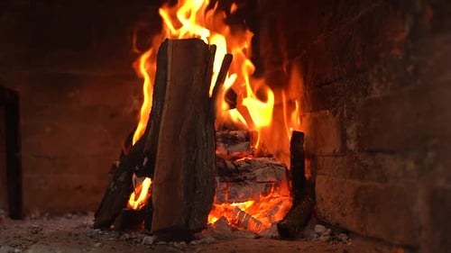 Embers Aglow with Intense Heat - Close Up