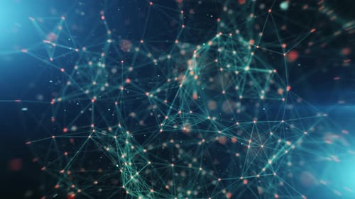 Futuristic Digital Network Connections Abstract Background