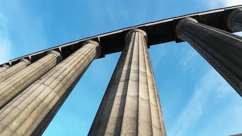 Vertical Columns Ancient Architectural Construction