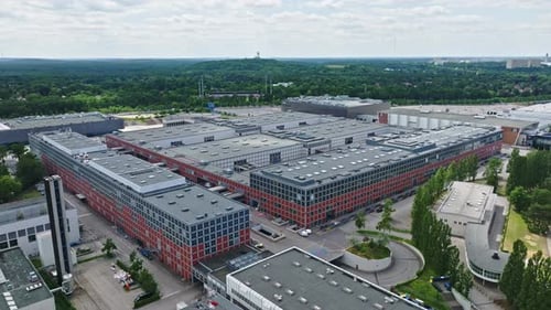 Aerial view of Messe Berlin , Germany