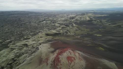 Luftbild Video Laki-Vulkans und der Lavaebene in Island