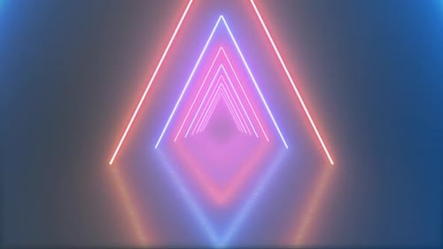 Neon Tunnel Loop Background Animation