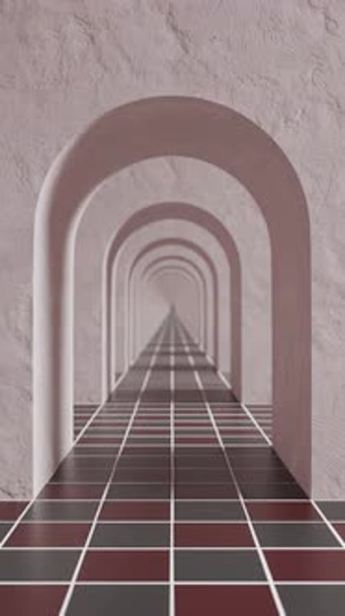 3D Loop Satisfying Doors Pathway Animation