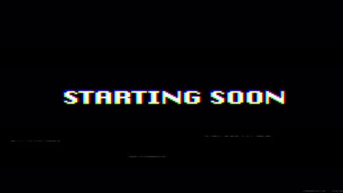 Glitch Effect Stream Starting Soon Title