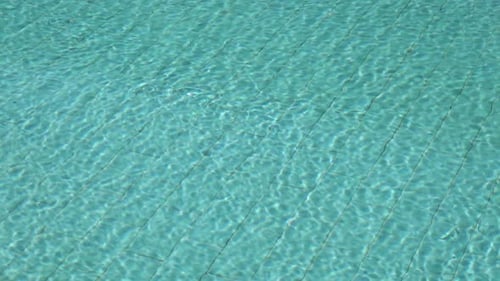 Empty swiiming pool, ripple effect in slow motion