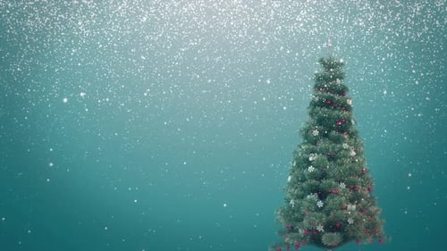 Christmas Winter Rotating and Snow Fall Loop