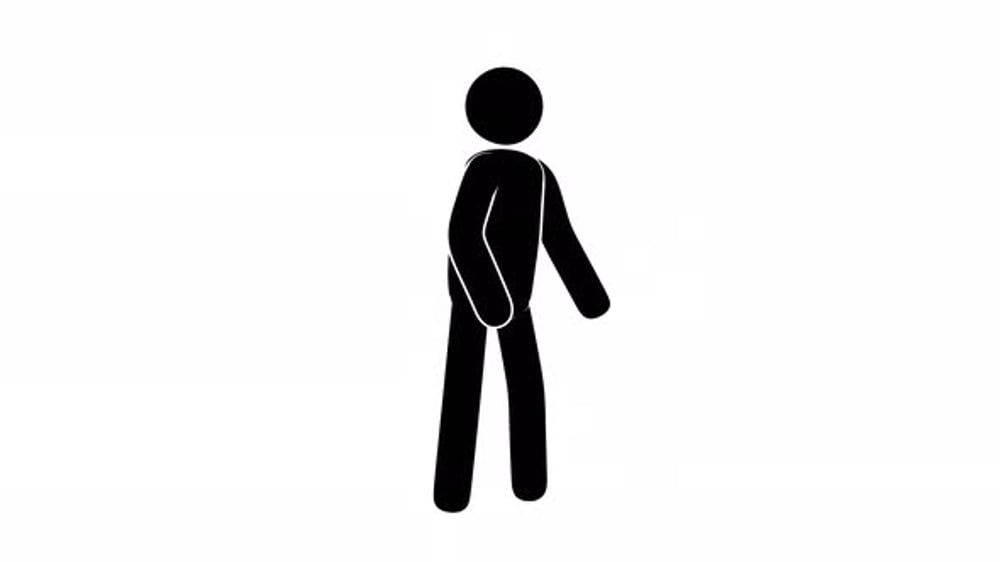 Flat Design Stick Figure Squat Exercise Animation, Miscellaneous Motion ...