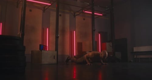 Intense Gym Workout with Burpees and Push-ups