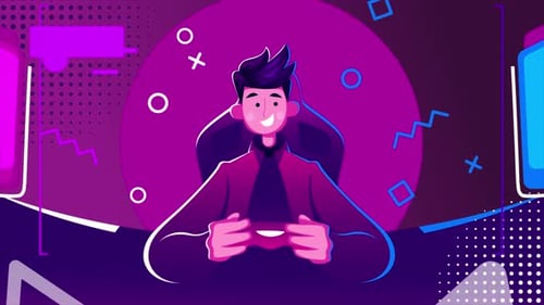 Junger Mann spielt Konsolen-Videospiel 4K