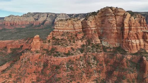 incredible and beautiful drone footage of sedona arizona mountain red rocks