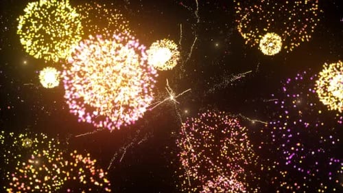 Colorful Fireworks Glitter 6 4K Loop