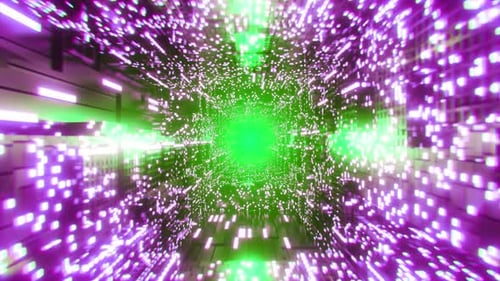 Futuristic Cybernetic Tunnel Loop Animation