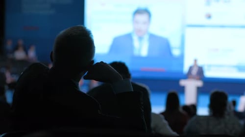 Parceiro masculino no Congresso de Estratégia, Solução ou Ideia de Cooperação de Político
