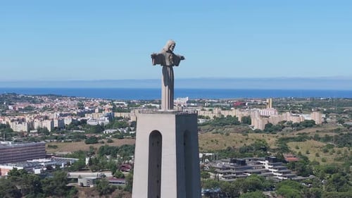 Aerial View of Sanctuary of Christ the King or Santuario De Cristo Rei