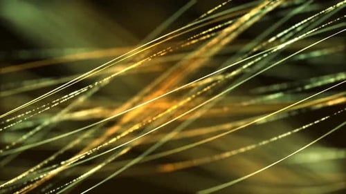 Abstract Flowing Lines Glittering Particles Digital Background