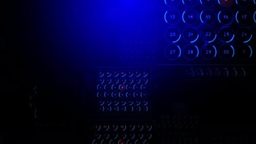 Bucle de fondo de tecnología digital azul