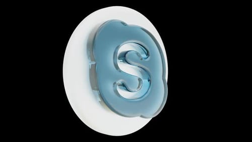 3d Skype Logo Alpha Channel