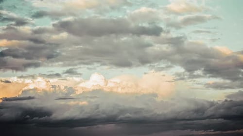 Dark dramatic clouds background. Time lapse