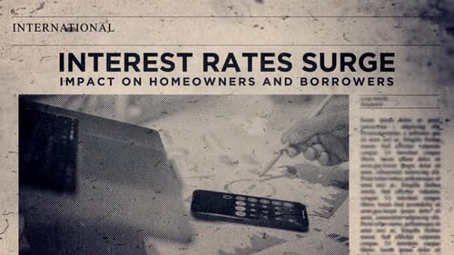 Retro Newspaper Headline Glitch Reveal for Financial News