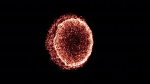 Fiery Particle Burst Reveal Animation