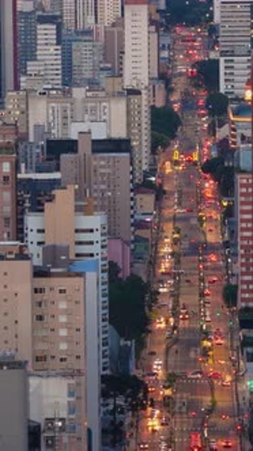 Curitiba Downtown BRT Bus Corridor Urban Traffic Flow Curitiba
