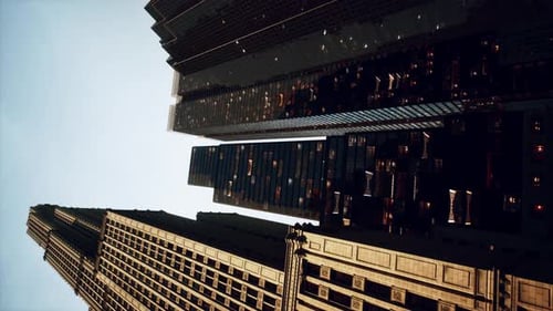 Corporate City Buildings Light Reveal Intro