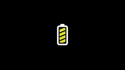 Animated Flat Design Battery Charge Indicator Icon