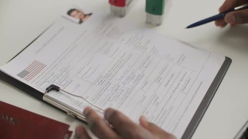 Visa Application Rejected with Red Rubber Stamp