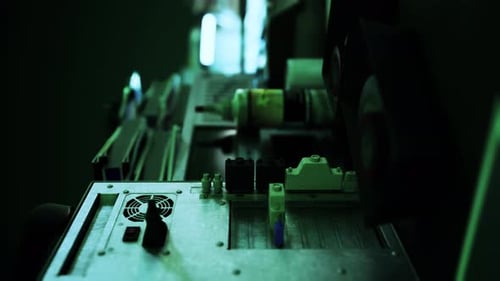 Vertical Format of Vintage Shot of Obsolete Technology