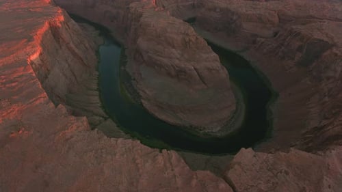 Horseshoe bend Arizona magnificent aerial view of the Colorado river valley