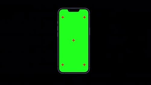 Creative animated smartphone mockup on transparent background. Alpha channel.
