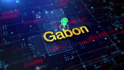 Pixelated Name Of The Country Gabon
