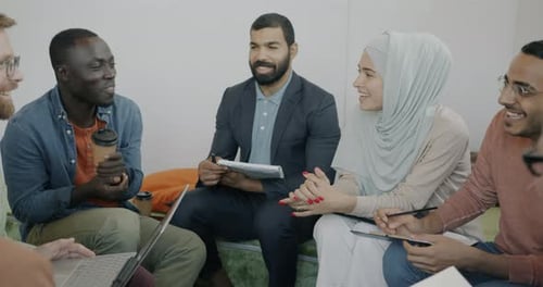 Group of Adults Meeting in a Circle