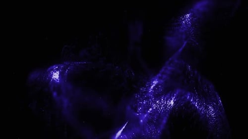 Dynamic Abstract Purple Fluid Particle Loop Background