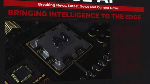 Futuristic AI Processor Technology News Intro