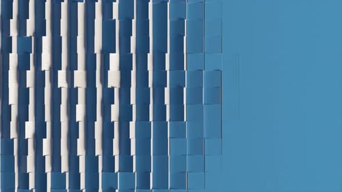 Game Time Collection: animación de bucle de transición de cubos sobre un fondo azul claro