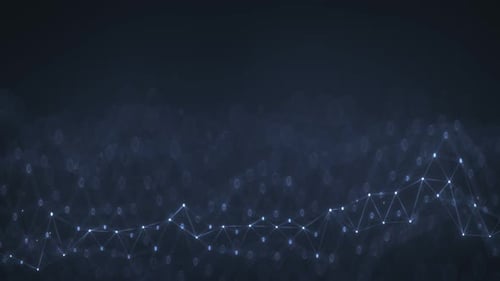 dark blue low poly shape. Clean modern corporate background. Seamless loop 3D render animation