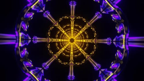 Imágenes caleidoscópicas vibrantes en un fascinante bucle VJ