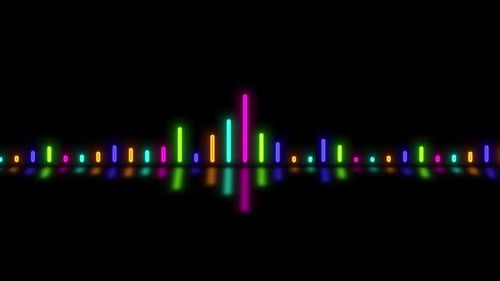 Colorful Neon Audio Equalizer Music Spectrum Visualizer