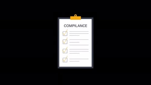 Compliance Checklist Clipboard Animation Video - Transparent