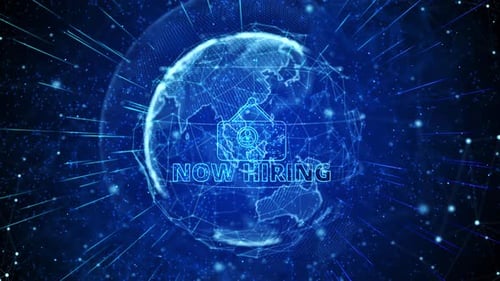 NOW HIRING Digital Global Technology World Network Connections Background