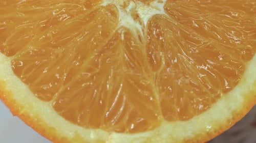 Close Up of Vibrant Cut Orange